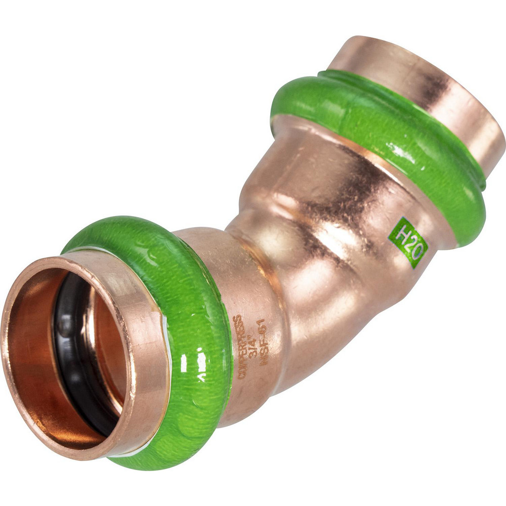 Merit Brass Copper Pipe Fittings: Fitting Type: 45 Deg Elbow; Fitting Size: 3/4; Style: Press Fitting; Connection Type: Push-to-Connect - MB11480