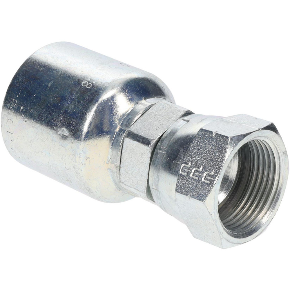Parker Hydraulic Hose Female Pipe Rigid Fitting: 0.75" ID, 12 mm, 3/4" - PP-00107