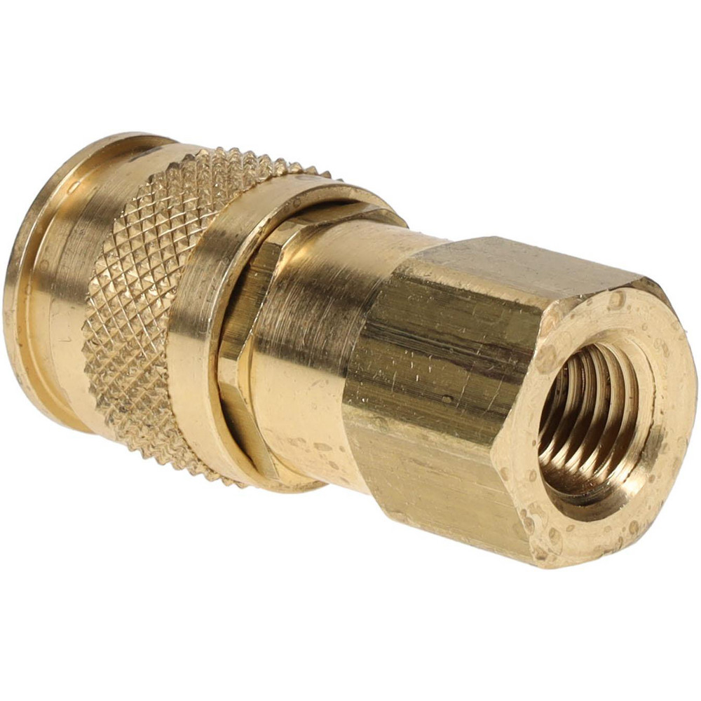 Parker Pneumatic Hose Coupling: 1/4-18, 1/4" Body Dia, High Flow Interchange - 25KAIN13MPN