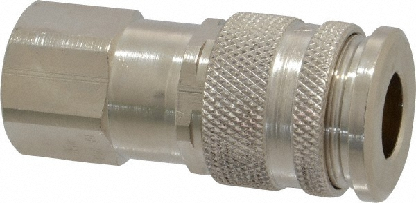 Parker Pneumatic Hose Coupling: 1/4-18, 1/4" Body Dia, High Flow Interchange - 25KAIN13MPN
