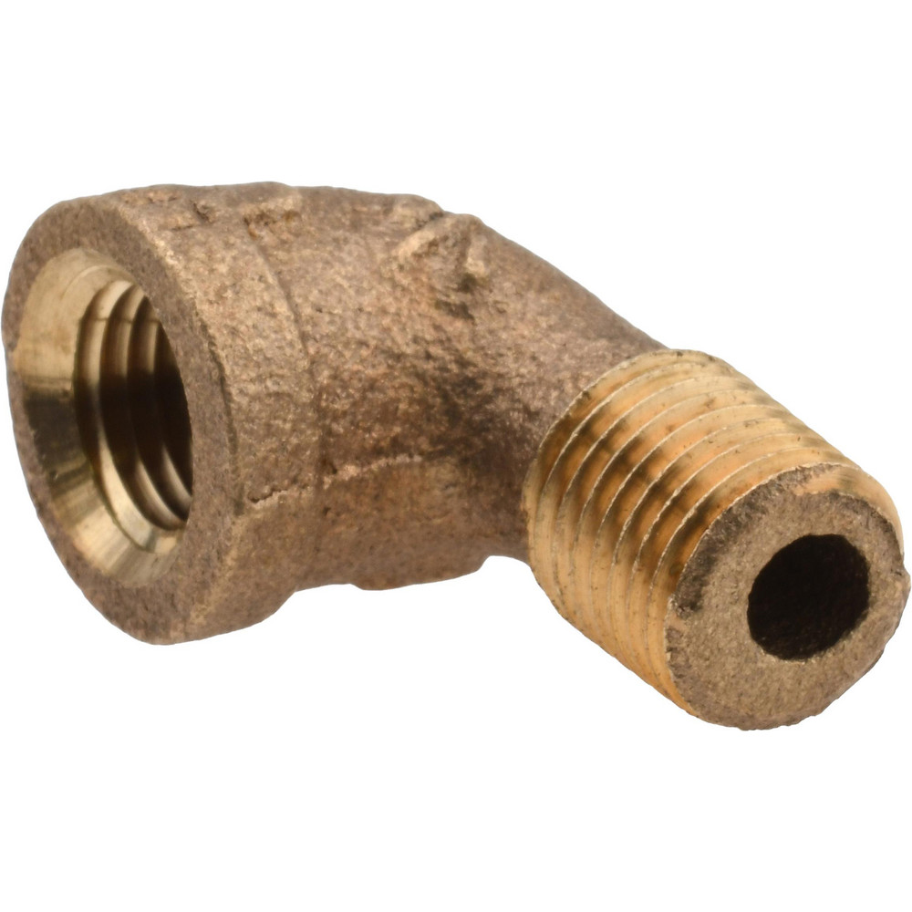 Merit Brass Brass Pipe 90 ° Street Elbow: 1/4" Fitting, Threaded, FNPT x MNPT, Class 125, Lead Free - XNL103-04