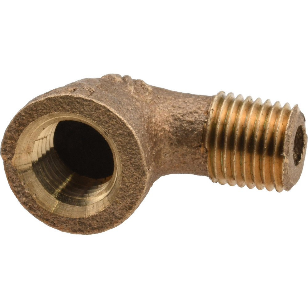 Merit Brass Brass Pipe 90 ° Street Elbow: 1/4" Fitting, Threaded, FNPT x MNPT, Class 125, Lead Free - XNL103-04