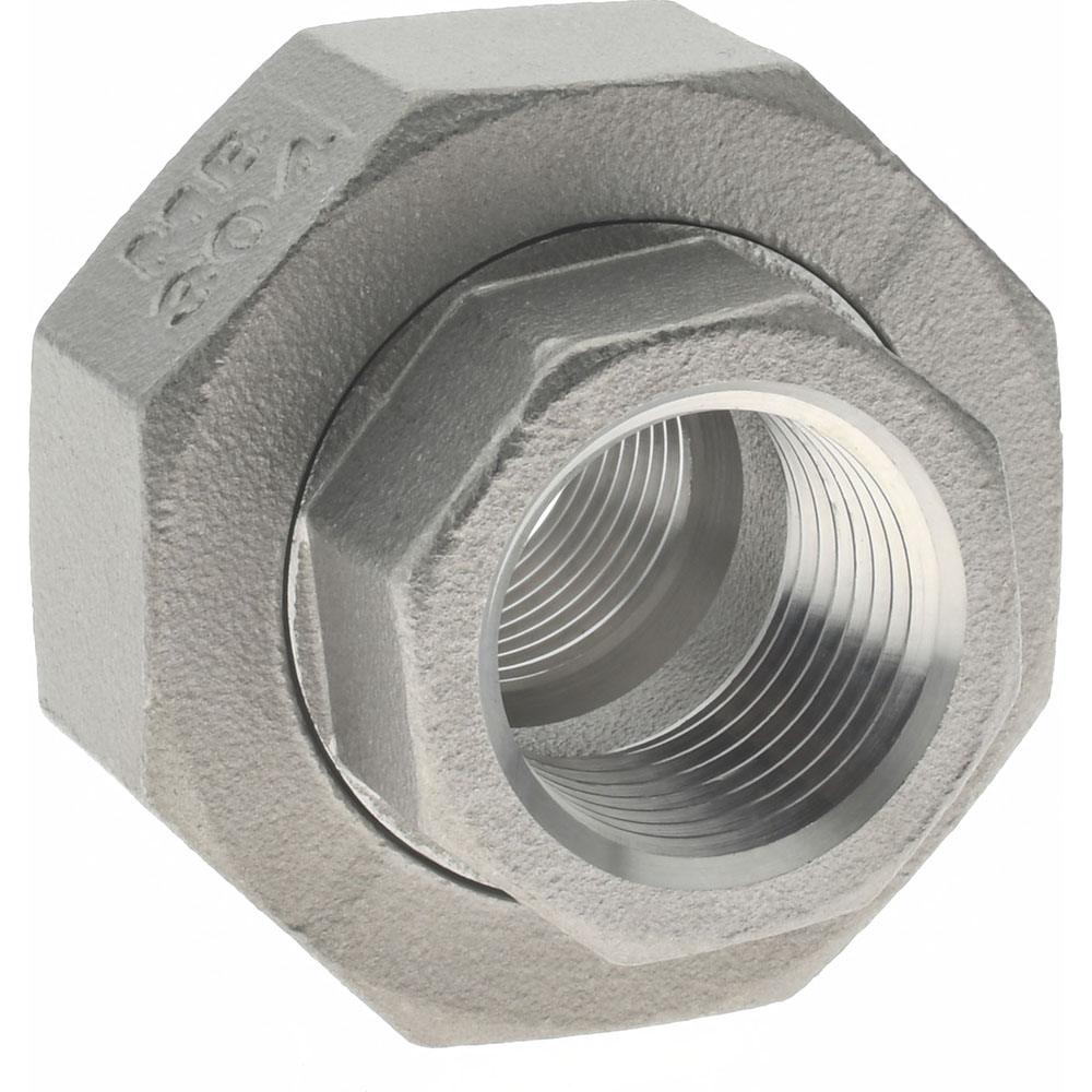 Merit Brass Pipe Union: 1/2", 304 Stainless Steel - K487-08
