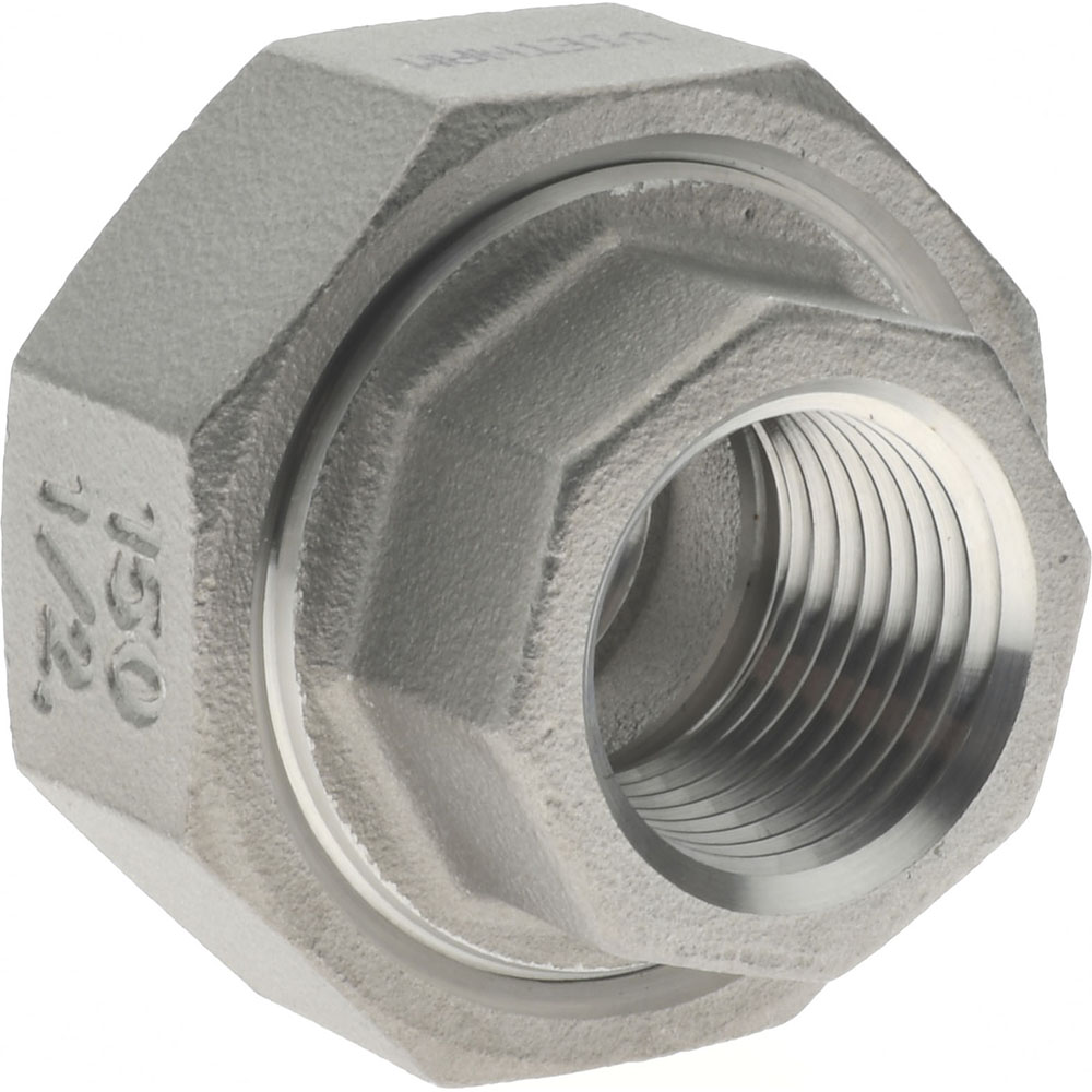 Merit Brass Pipe Union: 1/2", 304 Stainless Steel - K487-08