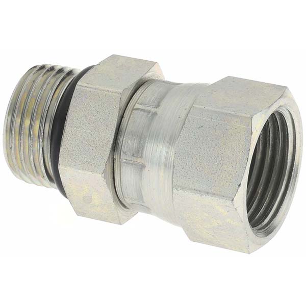 Parker Steel Flared Tube Straight Thread Elbow: 1/2" OD, 9/16-18 Thread, 37 deg Flared Angle - KP17752