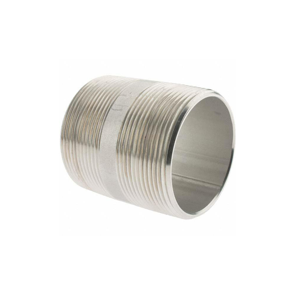 Value Collection Stainless Steel Pipe Nipple: 2" Pipe, Grade 316 & 316L - 6BN2*21/2