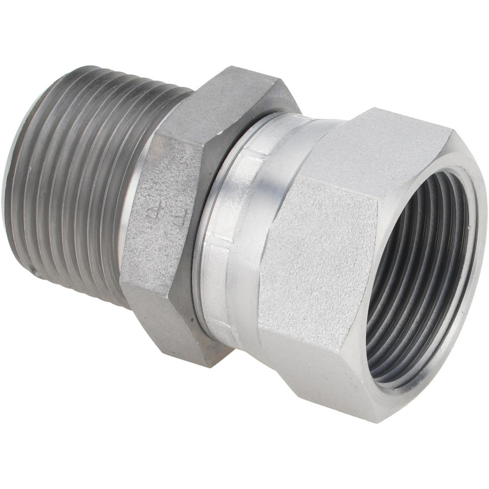 Brennan Steel Flared Tube Connector: 3/4" OD, 1-11-1/2 Thread, 37 deg Flared Angle - 10320