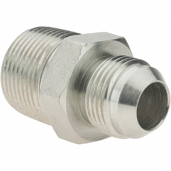 Brennan Steel Flared Tube Connector: 3/4" OD, 1-11-1/2 Thread, 37 deg Flared Angle - 10320