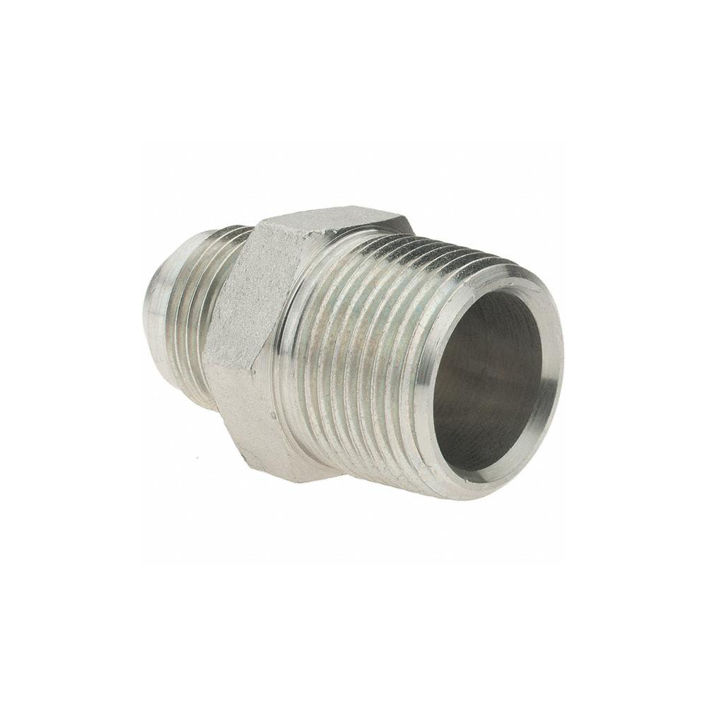 Brennan Steel Flared Tube Connector: 3/4" OD, 1-11-1/2 Thread, 37 deg Flared Angle - 10320