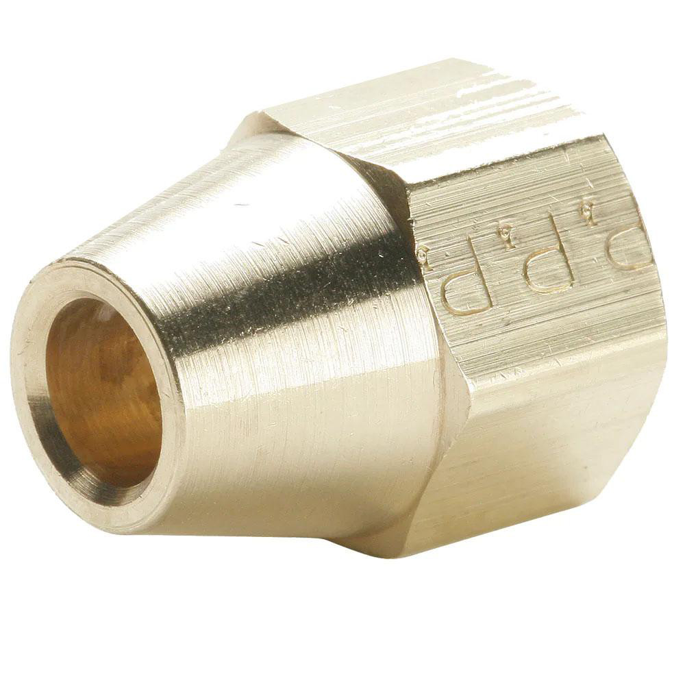 Parker Brass Flared Tube Cap: 5/8" OD, 7/8-14 Thread, 45 deg Flared Angle - 640F-10
