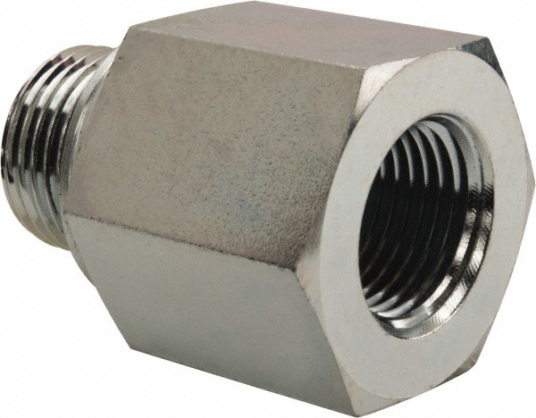 Voss Industrial Pipe Adapter: 3/4" Female Thread, M27 x 2 Male Thread, Male Metric x FNPT - PM 1227