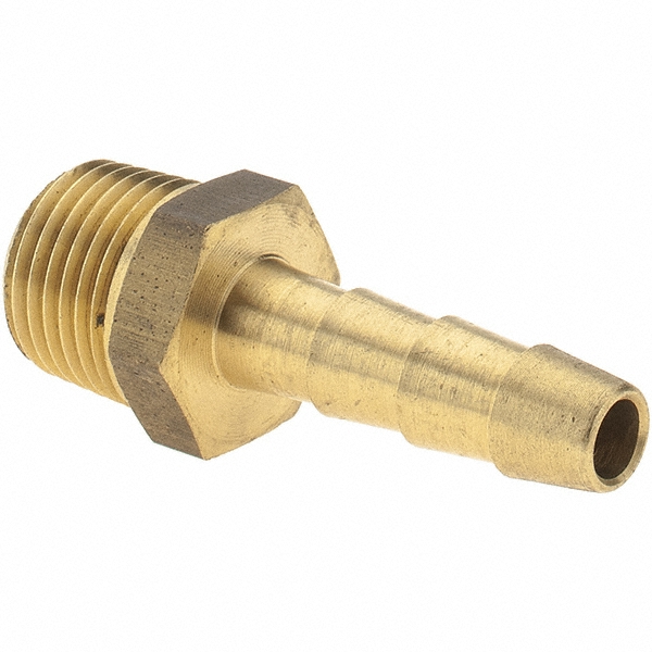 Parker Barbed Hose Fitting: 1/8" x 3/16" ID Hose, Male Connector - 125HB-3-2