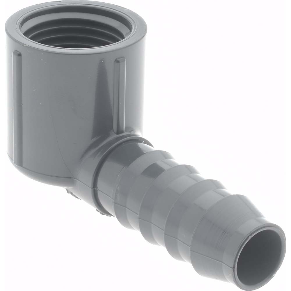 Value Collection Barbed Tube Elbow: 3/4" Barbs, 3/4" MIPT - 1413-007