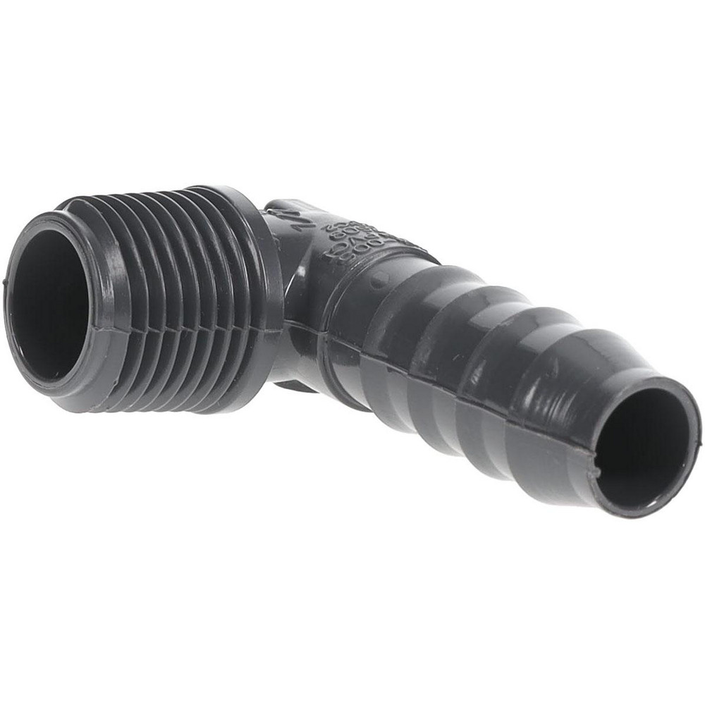 Value Collection Barbed Tube Elbow: 3/4" Barbs, 3/4" MIPT - 1413-007