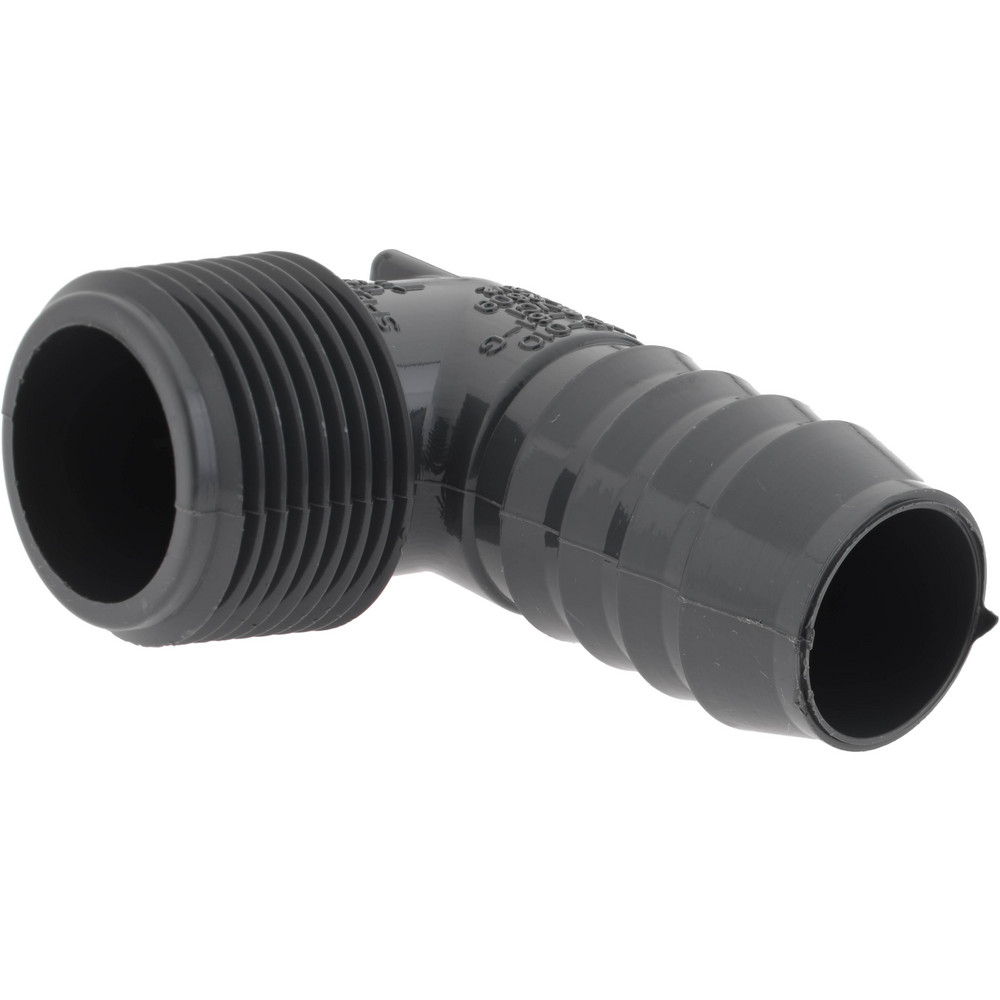 Value Collection Barbed Tube Elbow: 3/4" Barbs, 3/4" MIPT - 1413-007