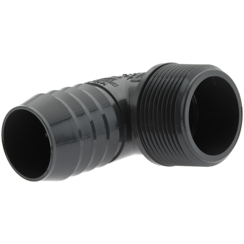 Value Collection Barbed Tube Elbow: 3/4" Barbs, 3/4" MIPT - 1413-007