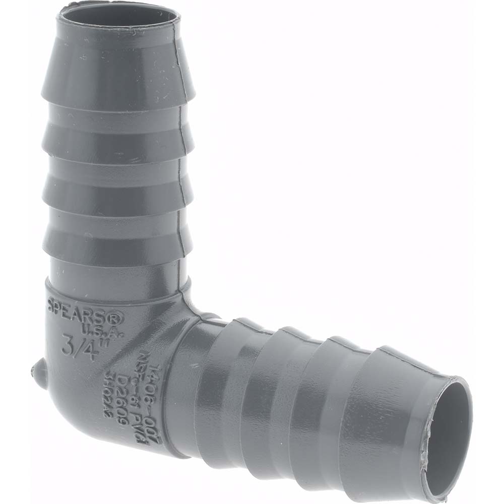 Value Collection Barbed Tube Elbow: 3/4" Barbs, 3/4" MIPT - 1413-007