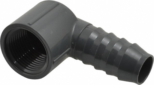 Value Collection Barbed Tube Elbow: 3/4" Barbs, 3/4" MIPT - 1413-007