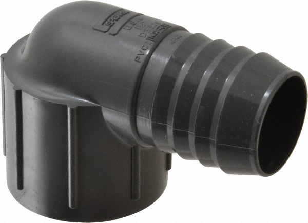 Value Collection Barbed Tube Elbow: 3/4" Barbs, 3/4" MIPT - 1413-007