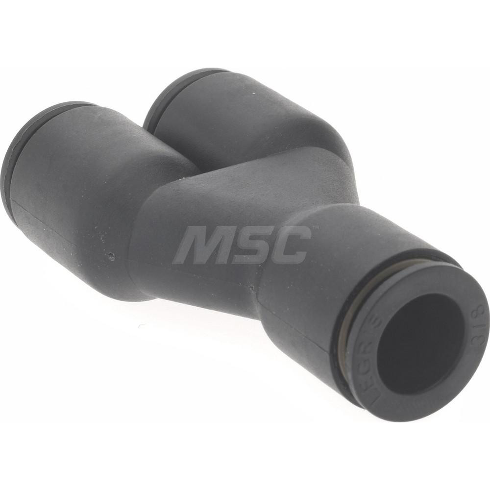 Parker Push-to-Connect Tube x Tube Fitting: Union Y, 3/8" OD - KP23981