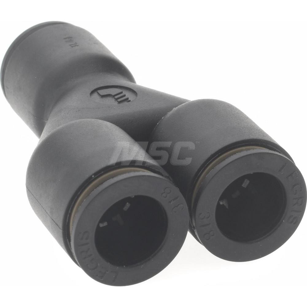 Parker Push-to-Connect Tube x Tube Fitting: Union Y, 3/8" OD - KP23981