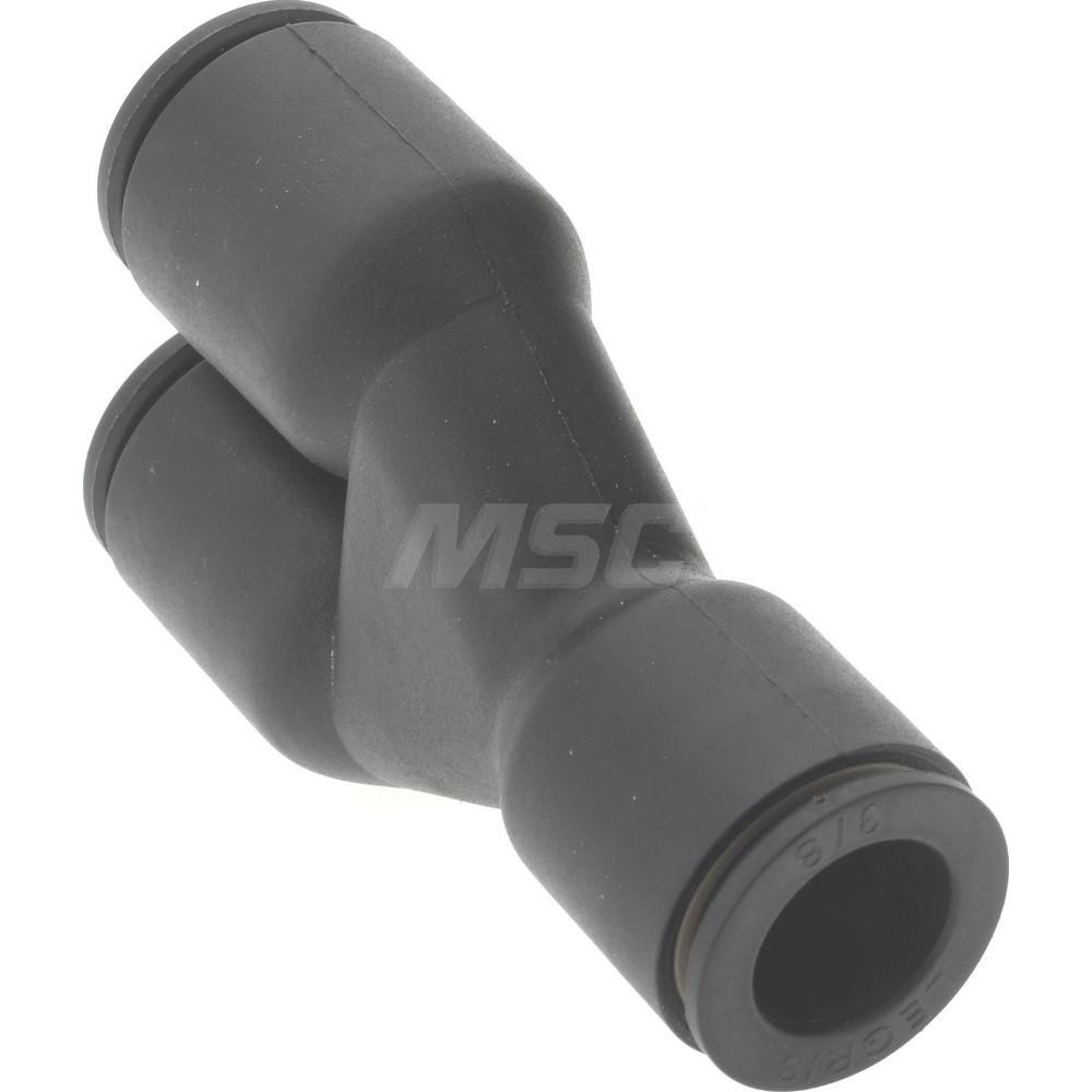 Parker Push-to-Connect Tube x Tube Fitting: Union Y, 3/8" OD - KP23981