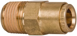 Norgren Push-to-Connect Tube x MNPT x Tube x Male Fitting: Elbow, NPT, 3/8" OD - 95453020M