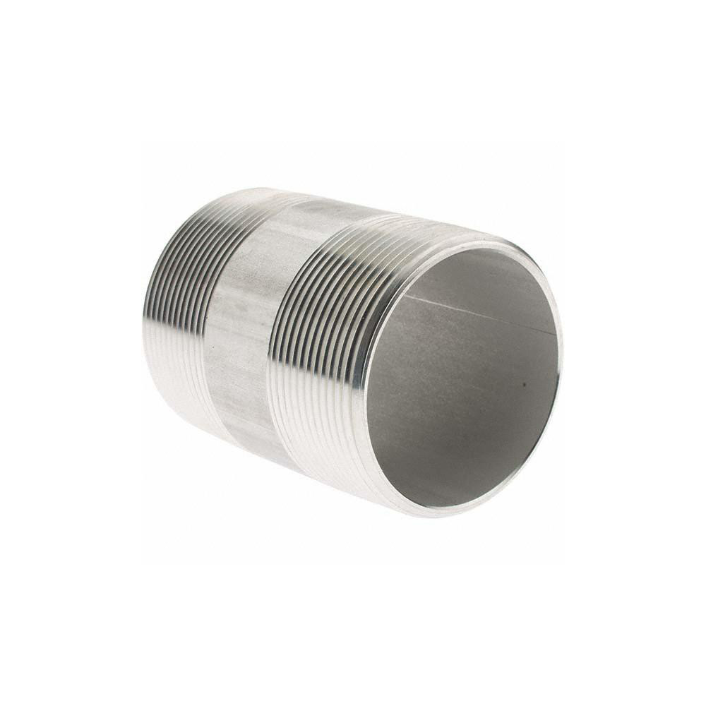 Value Collection Stainless Steel Pipe Nipple: 2" Pipe, Grade 304 & 304L - 4BN2*3