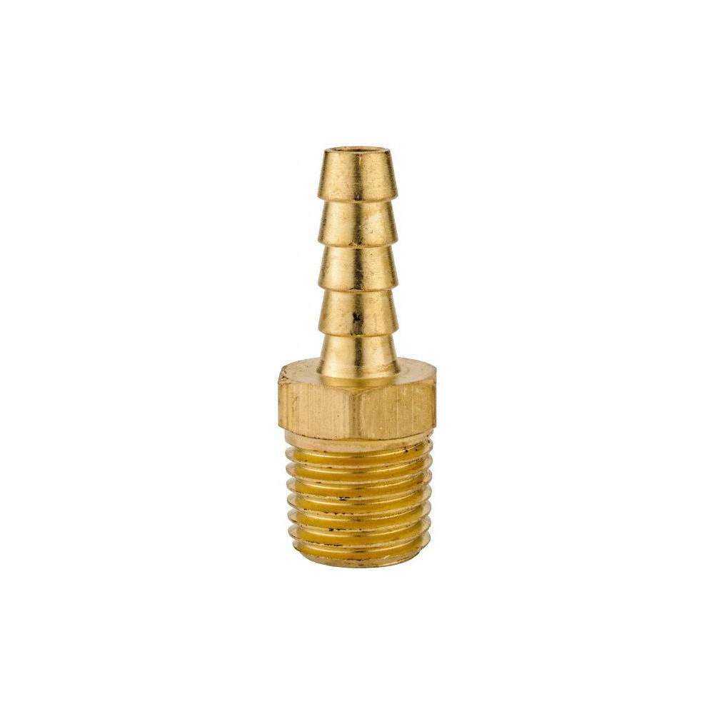 CerroBrass Barbed Hose Fitting: 1/4" x 1/4" ID Hose, Male Connector - 32005