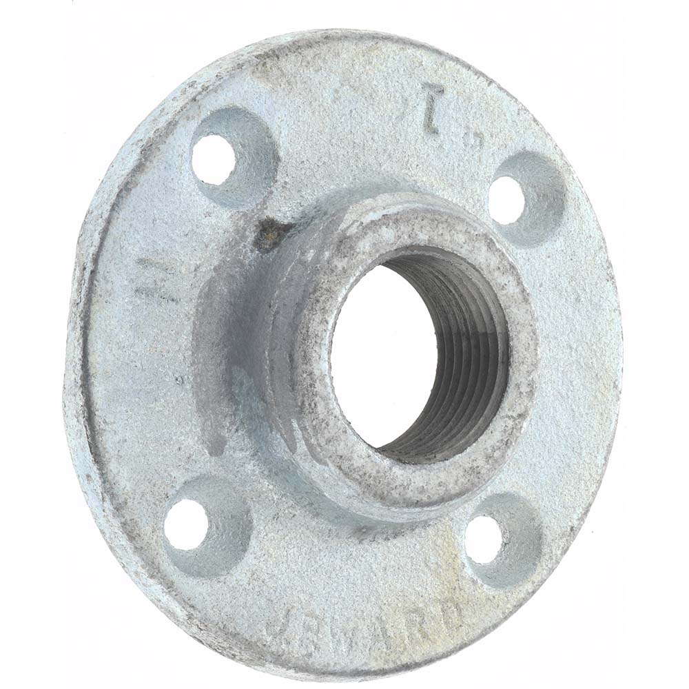 Anvil 1" Pipe, 4" OD, 11/16" Hub Length, Black Floor Pipe Flange - 0310105408