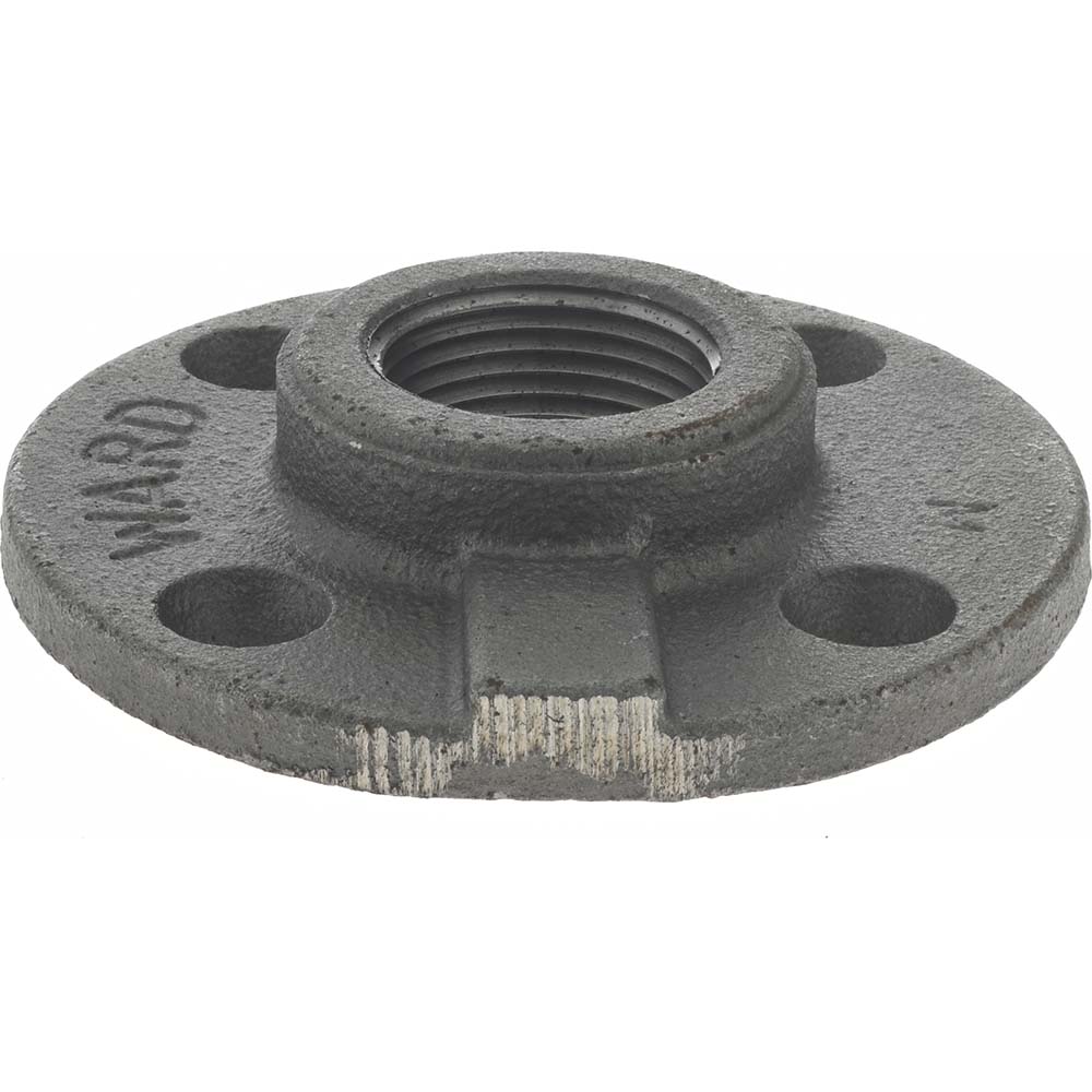 Anvil 1" Pipe, 4" OD, 11/16" Hub Length, Black Floor Pipe Flange - 0310105408