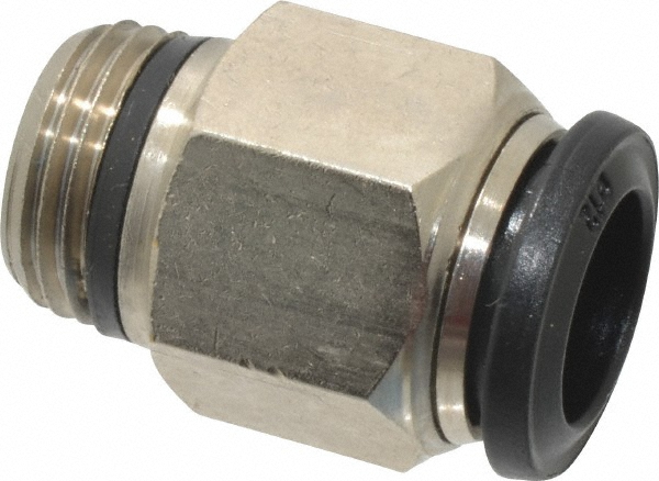 Aignep USA Push-to-Connect Tube x Tube Fitting: Bulkhead Union, M20x1 Thread, 3/8" OD - 88050-06