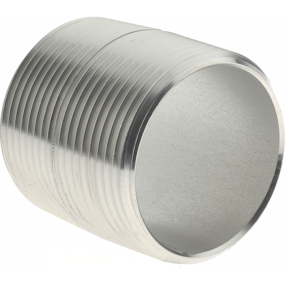 Merit Brass Stainless Steel Pipe Nipple: 1-1/4" Pipe, Grade 316 & 316L - 6020-001