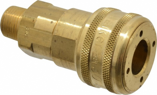 Parker Pneumatic Hose Coupling: 3/8-18, 1/2" Body Dia, Industrial Interchange - B36E