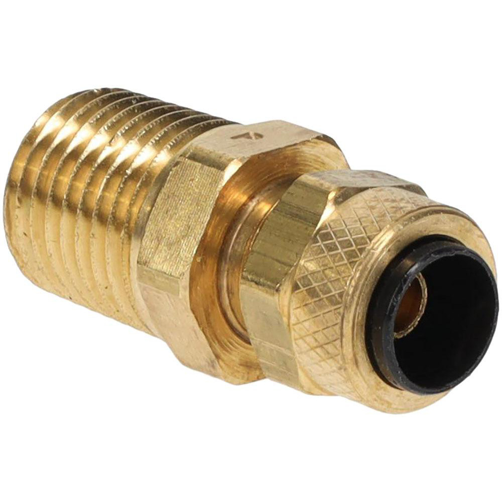 Parker Compression Tube Male Connector: 1/4-18, 5/16" Tube OD, Compression x MNPTF - 68P-5-4
