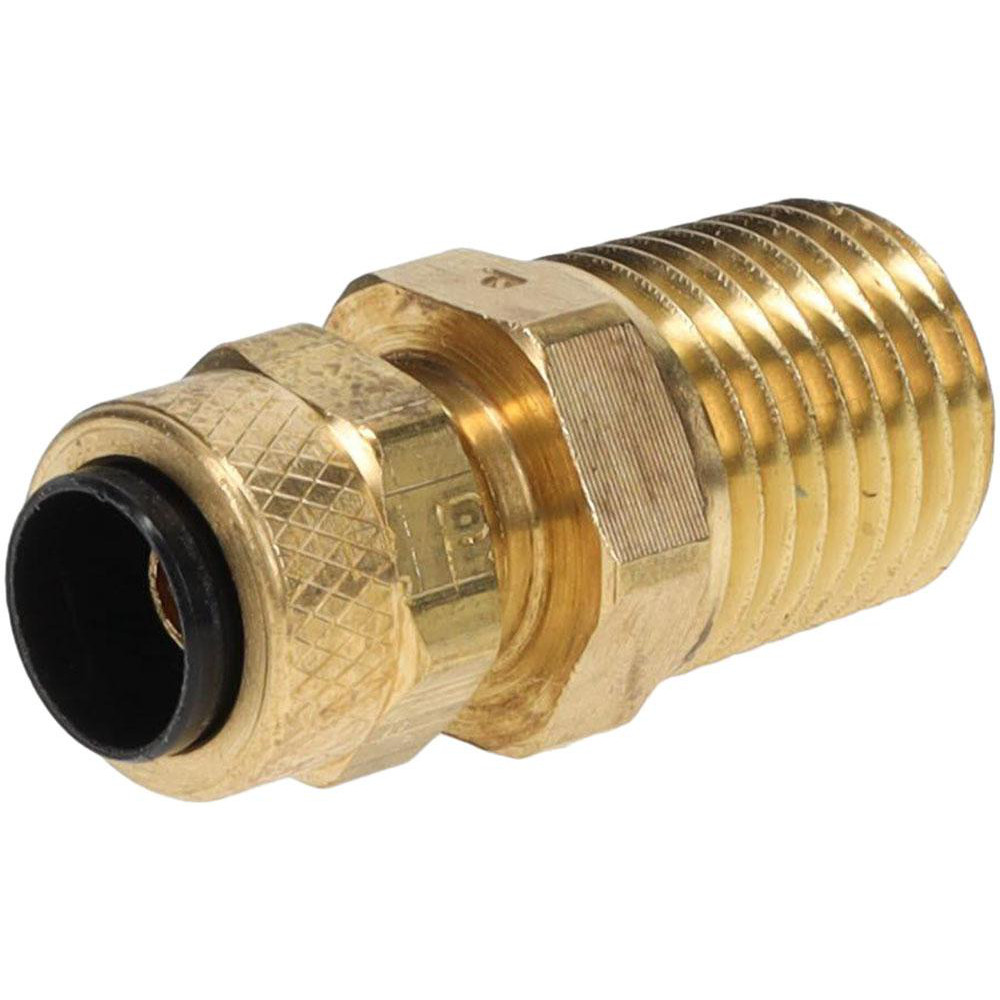 Parker Compression Tube Male Connector: 1/4-18, 5/16" Tube OD, Compression x MNPTF - 68P-5-4