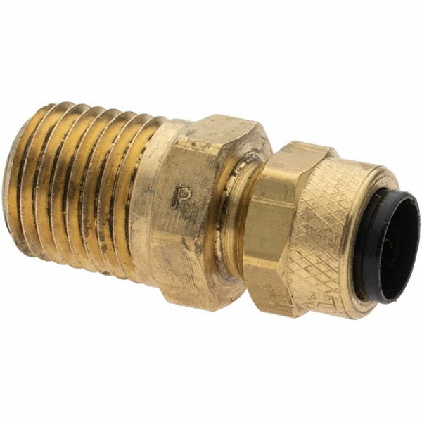 Parker Compression Tube Male Connector: 1/4-18, 5/16" Tube OD, Compression x MNPTF - 68P-5-4