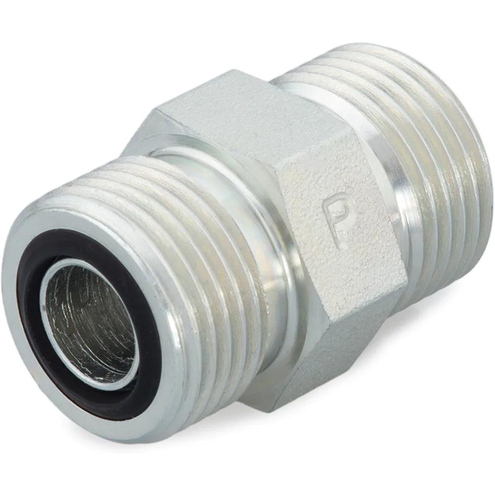 Parker Compression Tube Union: 13/16-16, 1/2" Tube OD, ORFS - KP80057
