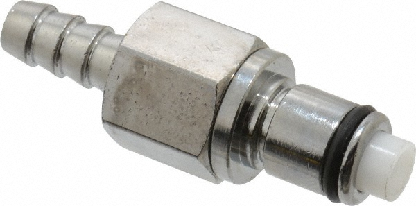 CPC Colder Products 1/4" Inside Tube Dia, Brass, Quick Disconnect, Hose Barb Panel Mount Coupling Body - LC16004NA