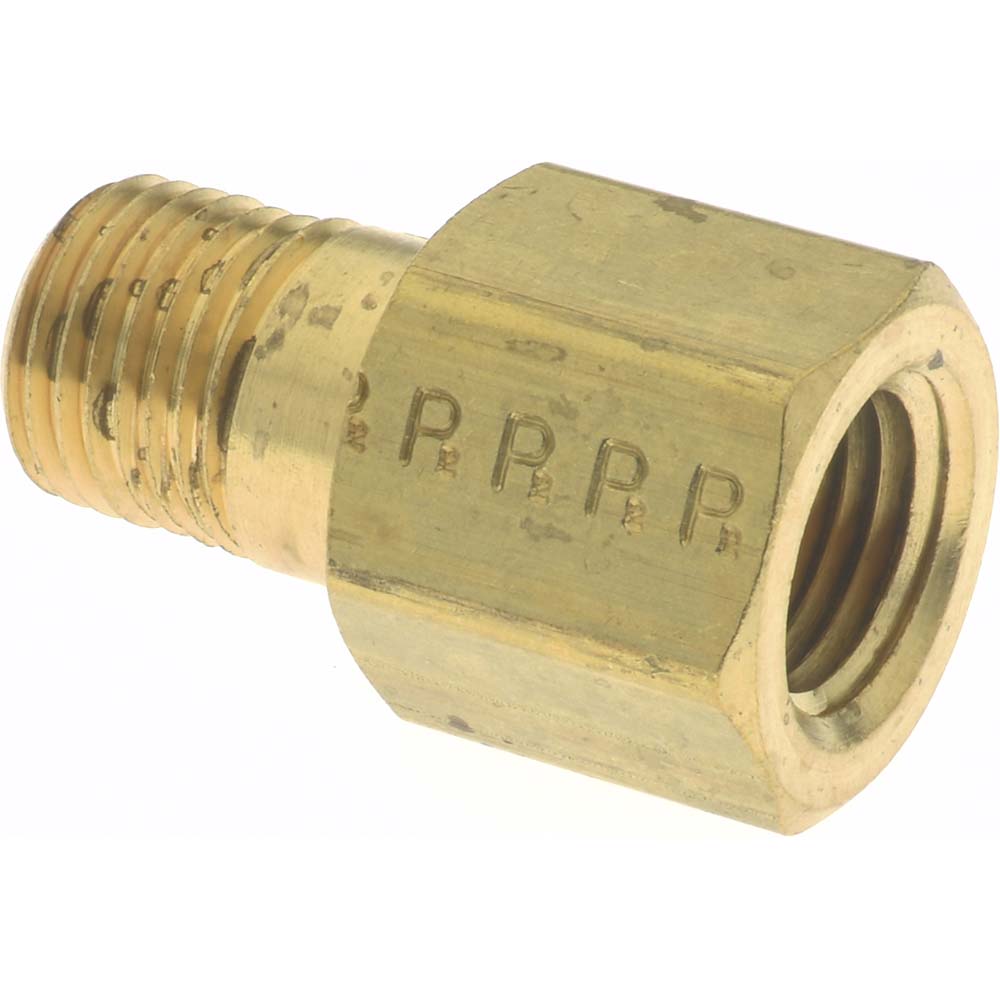 Voss Industrial Pipe Adapter: 1/4" Female Thread, 1/4" Male Thread, MBSPP x FNPT - PB 0404