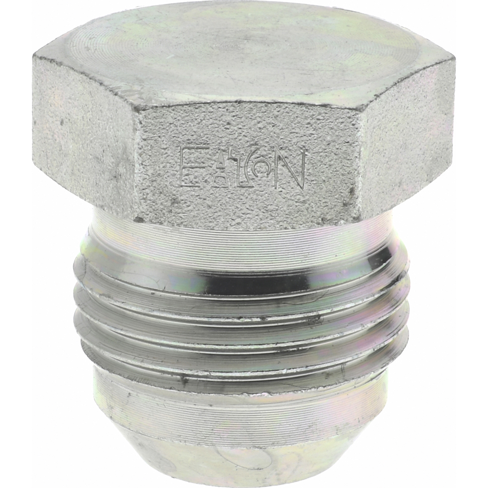 Eaton Steel Flared Tube Plug: 3/8" OD, 9/16-18 Thread, 37 deg Flared Angle - 900599-6S