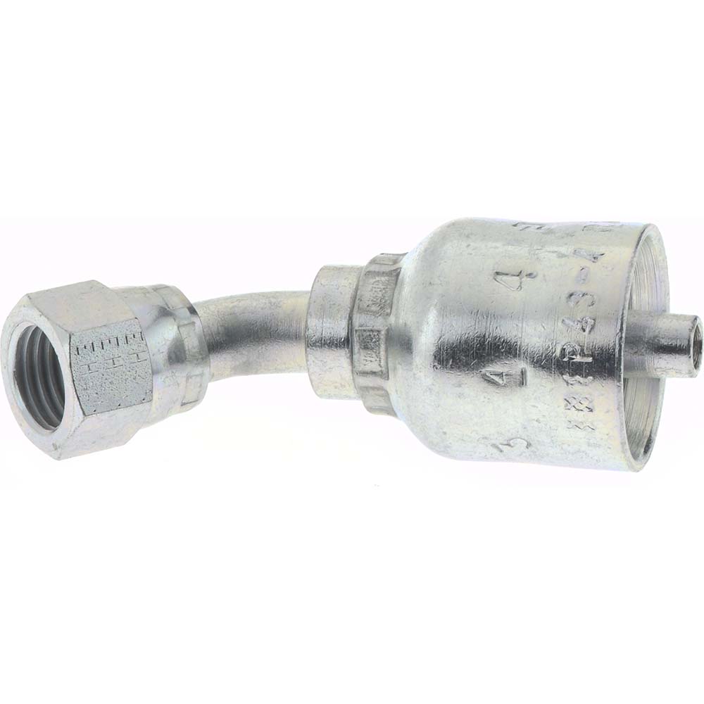 Parker Hydraulic Hose 45 ° Elbow: 0.25" ID, 4 mm, 3/8" - KP80012