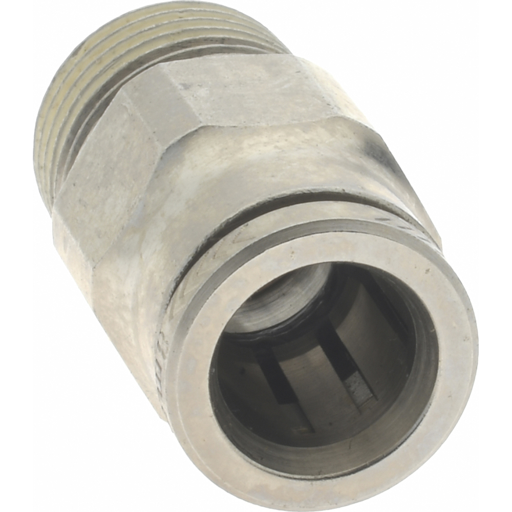 Norgren Push-to-Connect Tube x Male x Tube x Male BSPT Fitting: Straight Adapter, BSPT, 8.00 mm OD - 101250828