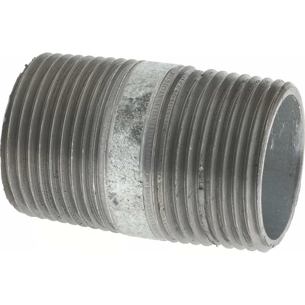 B&K Mueller Galvanized Pipe Nipple: 1", 5-1/2" Long, Schedule 40, Steel - 565-055HC
