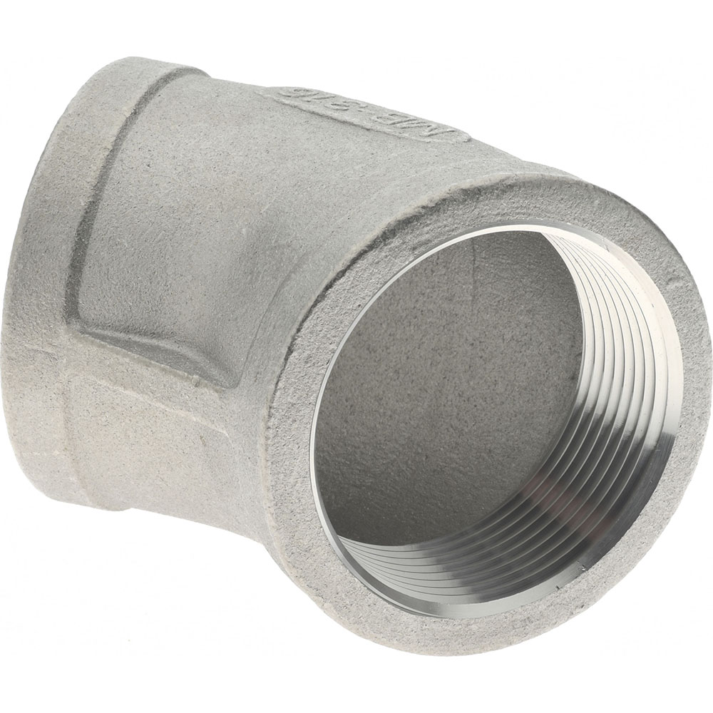 Merit Brass Pipe 45 deg Elbow: 1-1/2", 316 Stainless Steel - K602-24