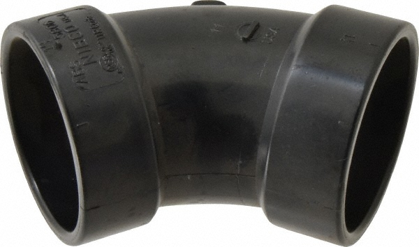 NIBCO Drain, Waste & Vent 90 deg; Elbow: 1-1/2" Fitting, Hub x Hub, Acrylonitrile Butadiene Styrene - I055300