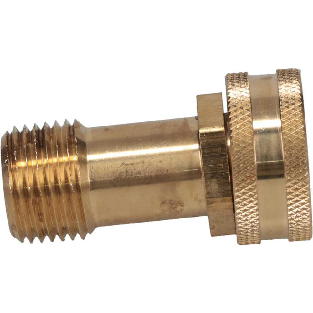 SANI-LAV 1 Piece, 3/4 GHT & 3/4 GHT MNPT x FGHT, Brass Reusable Hose Male Swivel Fitting - N17