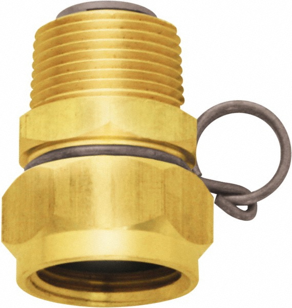 SANI-LAV 1 Piece, 3/4 GHT & 3/4 GHT MNPT x FGHT, Brass Reusable Hose Male Swivel Fitting - N17