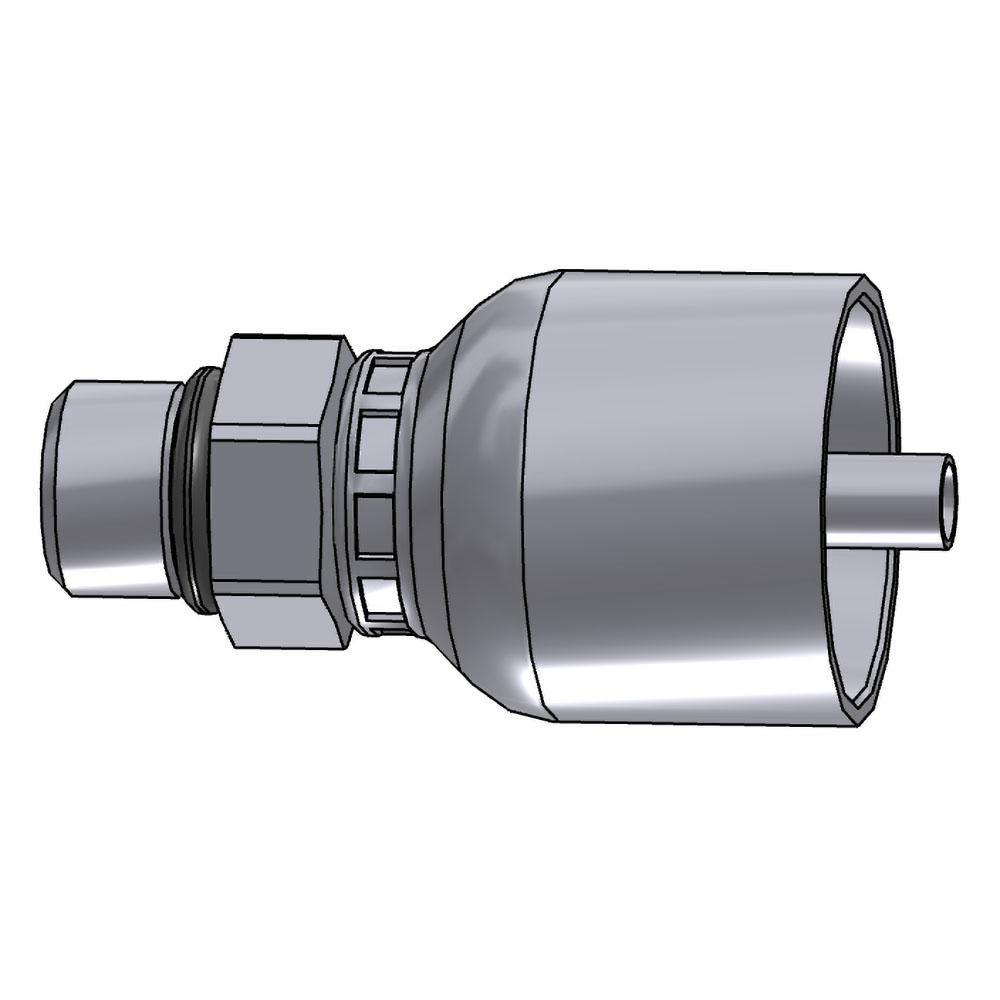 Parker Hydraulic Hose Male NPTF Pipe Swivel Fitting: 0.25" ID, 4 mm, 1/4" - 11343-4-4