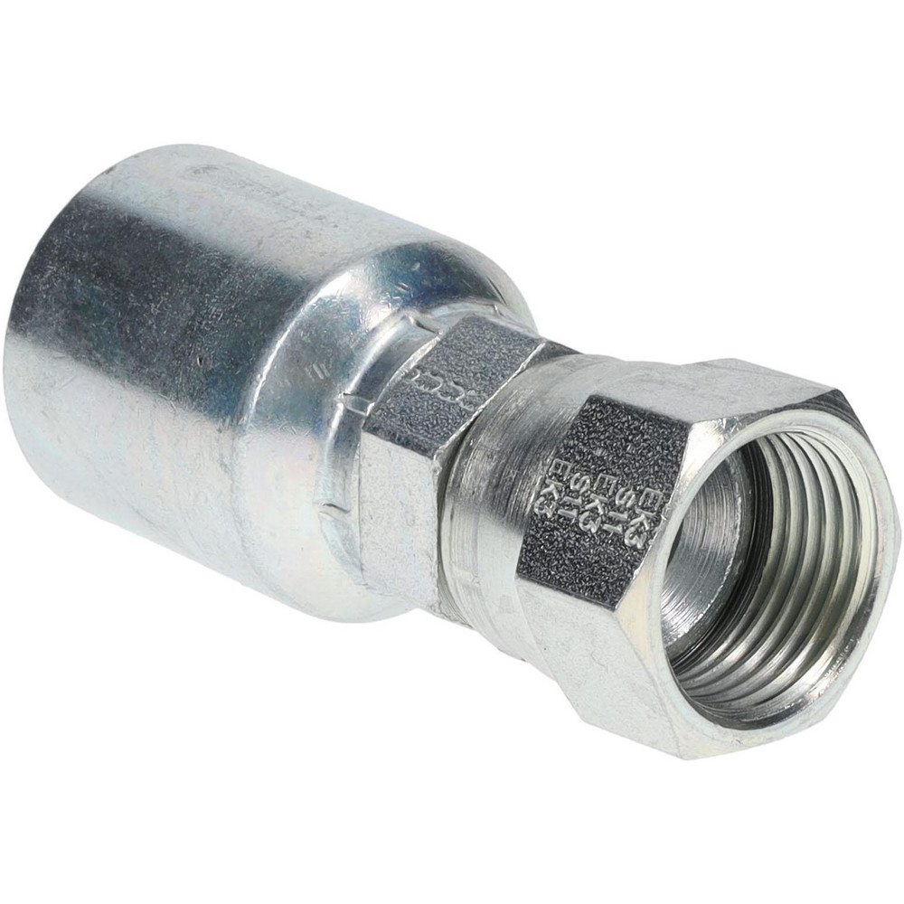 Parker Hydraulic Hose Male NPTF Pipe Swivel Fitting: 0.25" ID, 4 mm, 1/4" - 11343-4-4